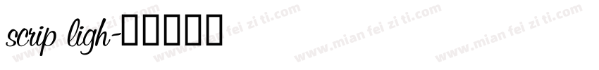 script light字体转换